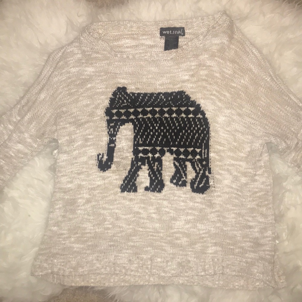 Cream Elephant Sweater